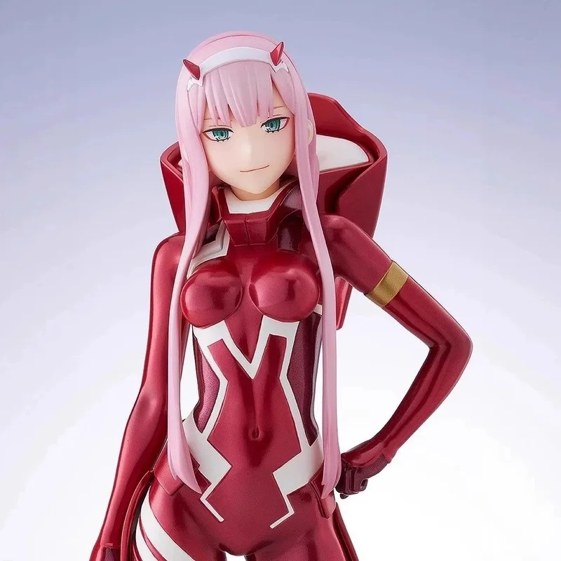 New 22cm Zero Two 02 Anime Figure Red Pilot Uniform Darling In The Franxx Collectible Pvc Model Boxed Desktop Ornament Figurine - view 2