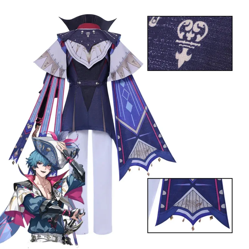 

CyGame Wuthering Waves Brant Косплей Костюм Аниме Униформа Плащ Пальто Рубашка Шляпа Парик Человек Хэллоуин Карнавальный Костюм