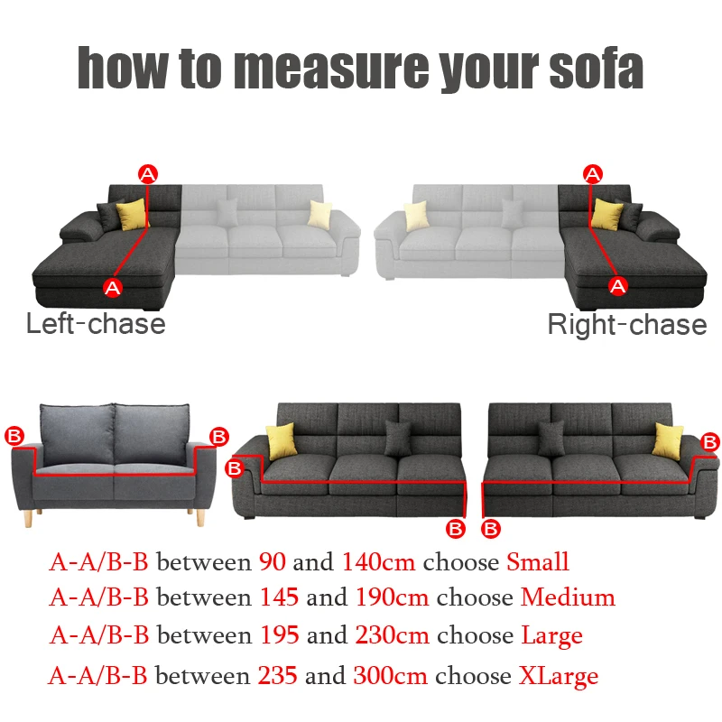 geometric printed sectional sofa cover for living room L shaped sofa protector elastic anti-dust (need to buy 2 pieces together)