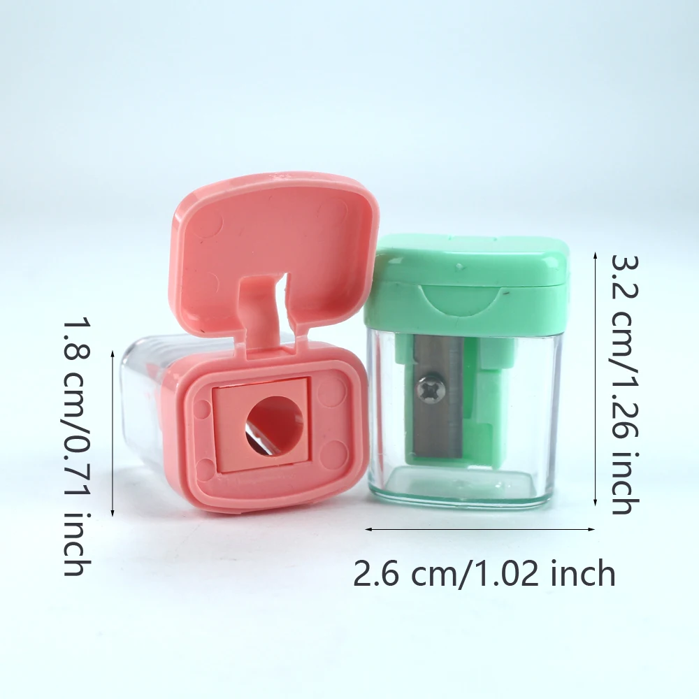 Mini 28Pcs Macaron Single Hole Clamshell Compact Pastel Pencil Sharpeners,,Easy to Carry,Essential  for Schools and Offices