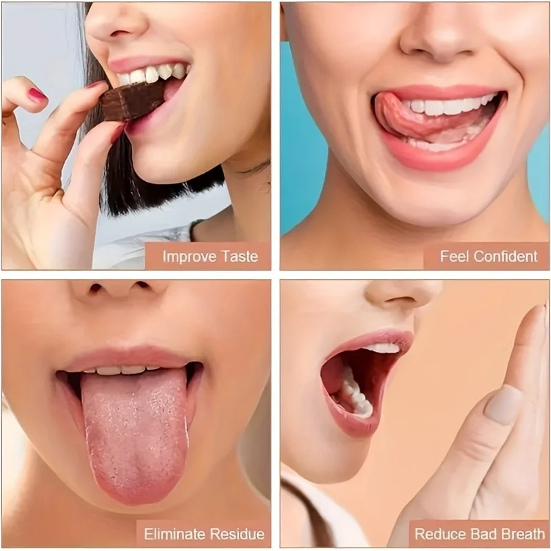 1/2PACK 재사용 가능한 스테인레스 스틸 혀 스크레이퍼 (편안한 그립 핸들 포함) 구강 관리 도구, 혀 클리너 혀 스크레이퍼