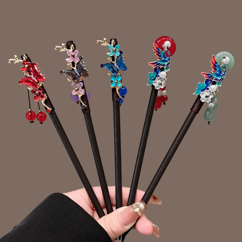 

Antique Style Wooden Hairpin Imitation Ebony Wood Headpiece Simple Accessories Ancient Costume Women's Hair Tied Up