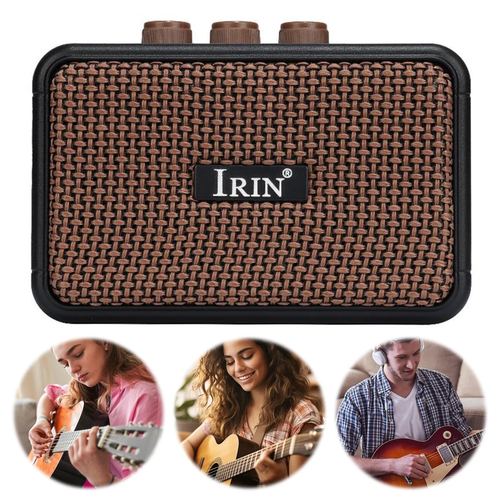 

Mini Guitar Amp 5W Rechargeable Electric Guitar Amp Portable Practice Guitar Amp for Daily Practice