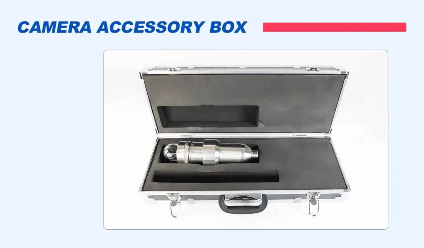 กล้องตรวจสอบบ่อลึกสำหรับบ่อบาดาลขนาด 300 เมตร พร้อมกล้องแพน-ทิลท์ 90 มม. และไฟ LED ปรับโฟกัสได้