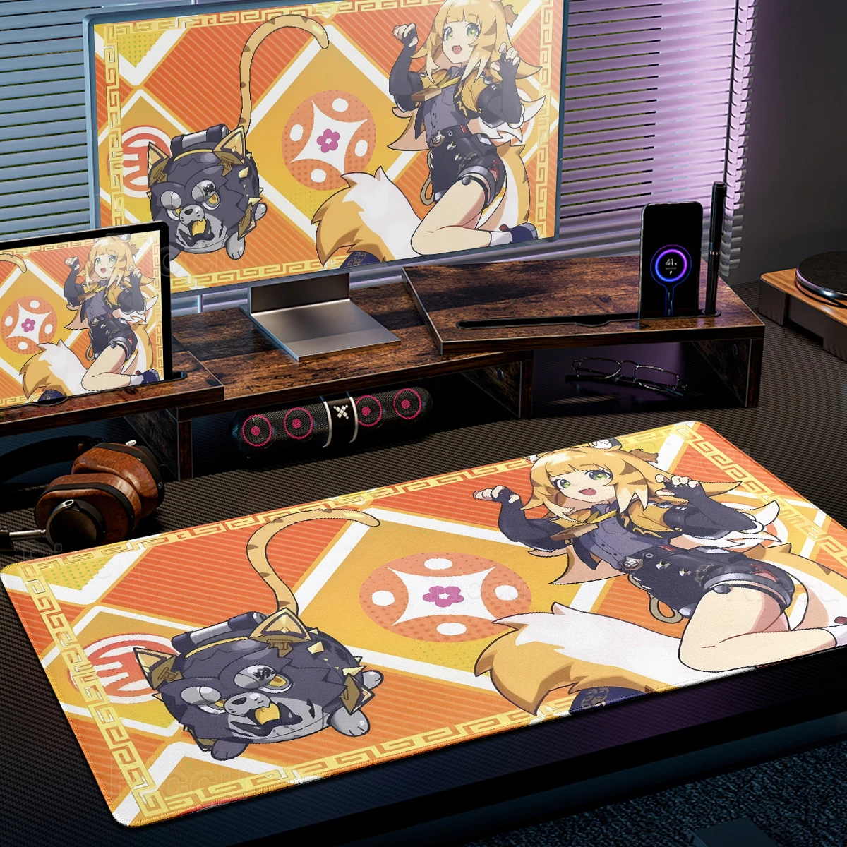 New Game ZZZ Jufufu Character Cartoon Mouse Pads Gaming Locking Edge Mats Zenless Zone Zero Keyboard XXL Anime Girls Rubber Rugs