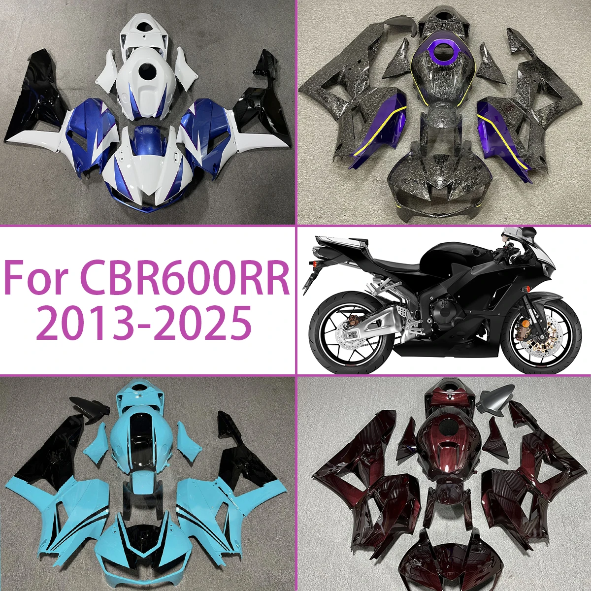 

Fairing Kit For Honda 2013-2025 CBR600RR Motorcycle Fairings Forged Pattern 13-25 CBR 600RR Carbon Fiber Effect