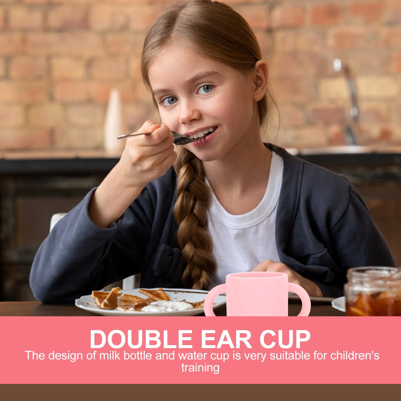 

Binaural Silicone Training For Toddlers Lightweight Baby Drinking Cup Food-Grade Drop-Proof Learning Cup For Infants Fresh