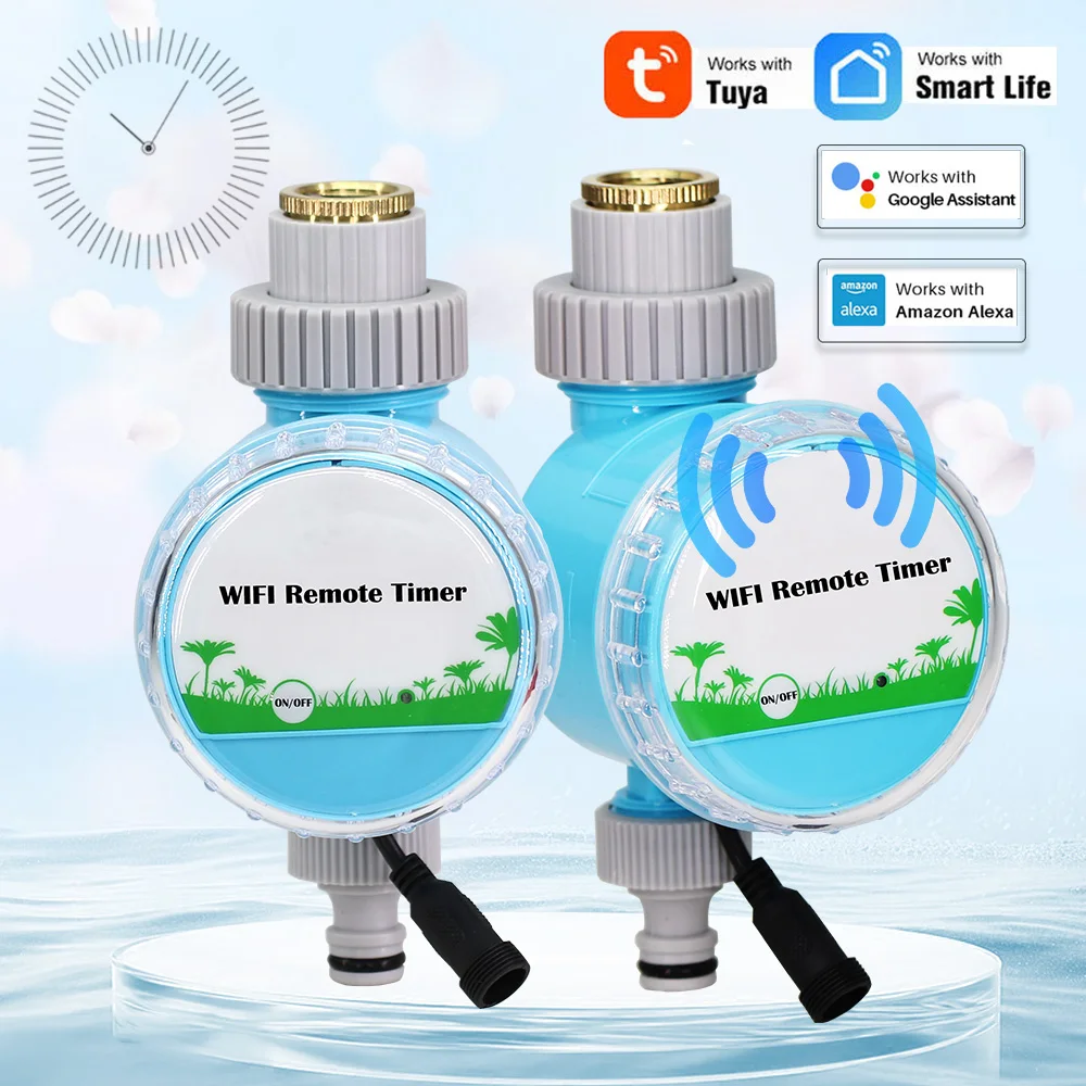 1set WIFI/Bluetooth Compatible Timer Automatic Programming Solenoid Valve for Garden Watering Controller Drip Irrigation System