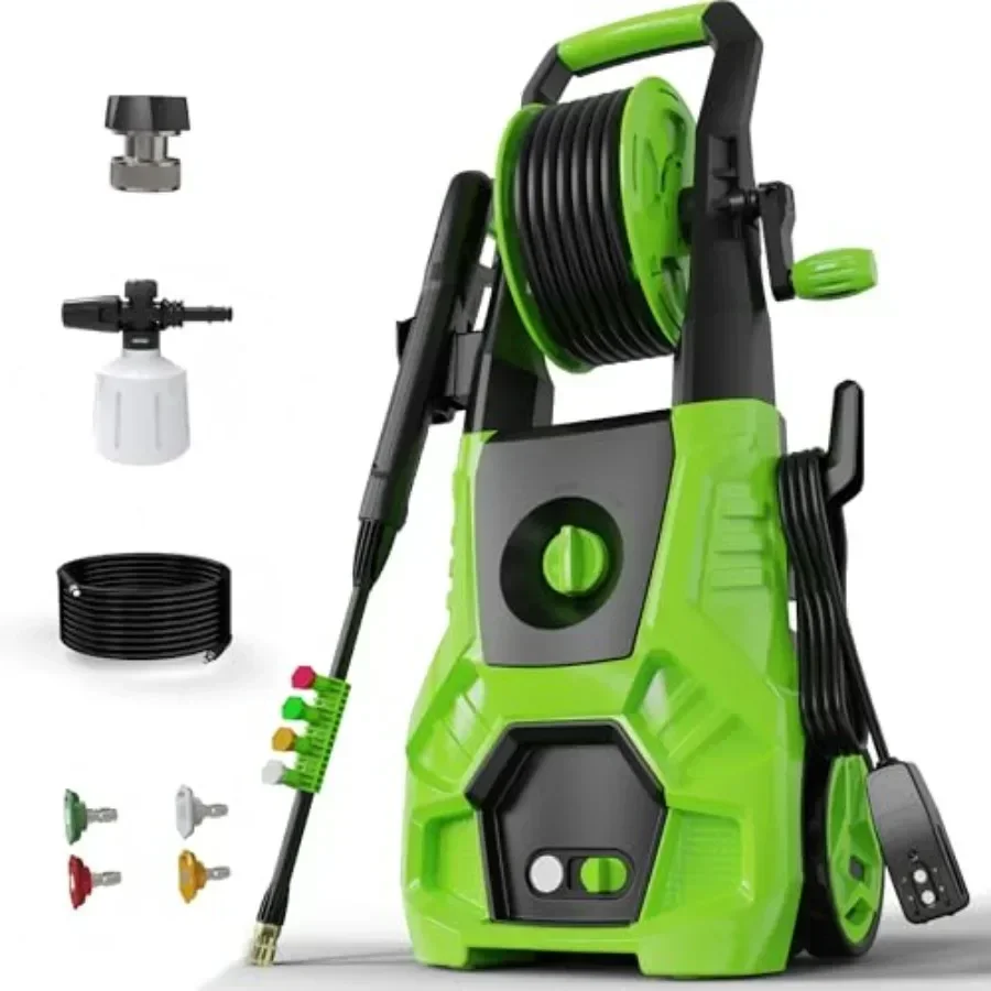 

5000PSI PowerWasher with 4 Quick Connect Nozzles, Foam Cannon for Car, Lane, Patio Cleaning, Hydro Jet Pressure Hose Water Wand