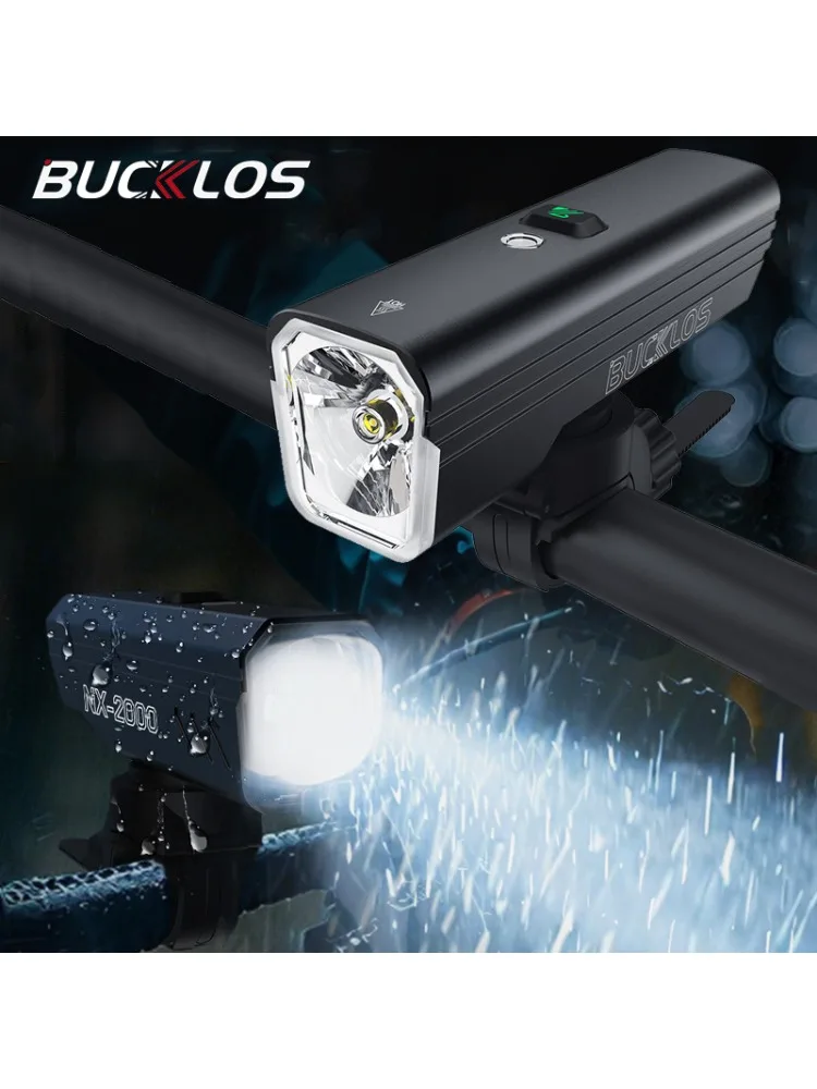 AliExpress BUCKLOS Bike Front Light Aluminum Alloy Bicycle Headlight Smart Sensor Type-C Rechargeable Highlight Cycling Head Lamp Lighting