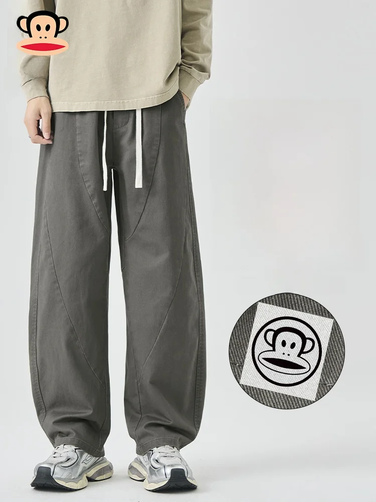 

PaulFrank Men's Casual Pants Wide Leg Knife Pants Loose Straight American Workwear Autumn Faion Brand Casual Trousers