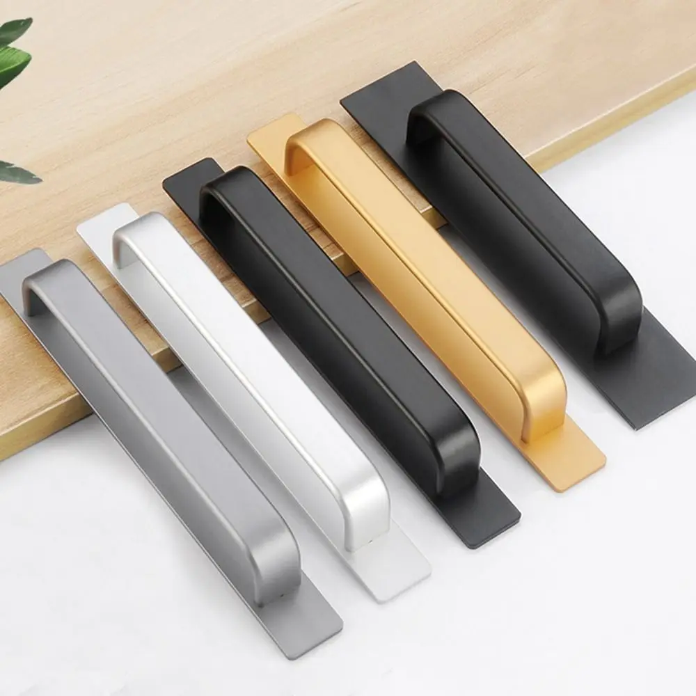 Hardware Door Handle New Self-Adhesive Modern Door Handlebar Pull Aluminium Alloy Door Knob Kitchen