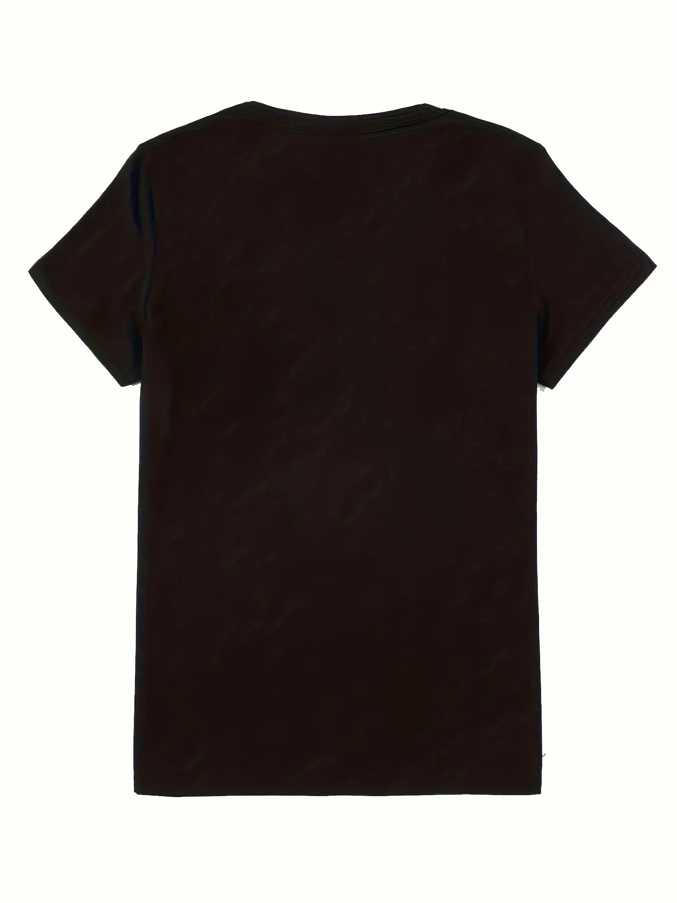 Plus Size Casual T-shirt, Women's Plus Sculpture Graphic & Letter Print Short Sleeve Round Neck Medium Stretch T-shirt