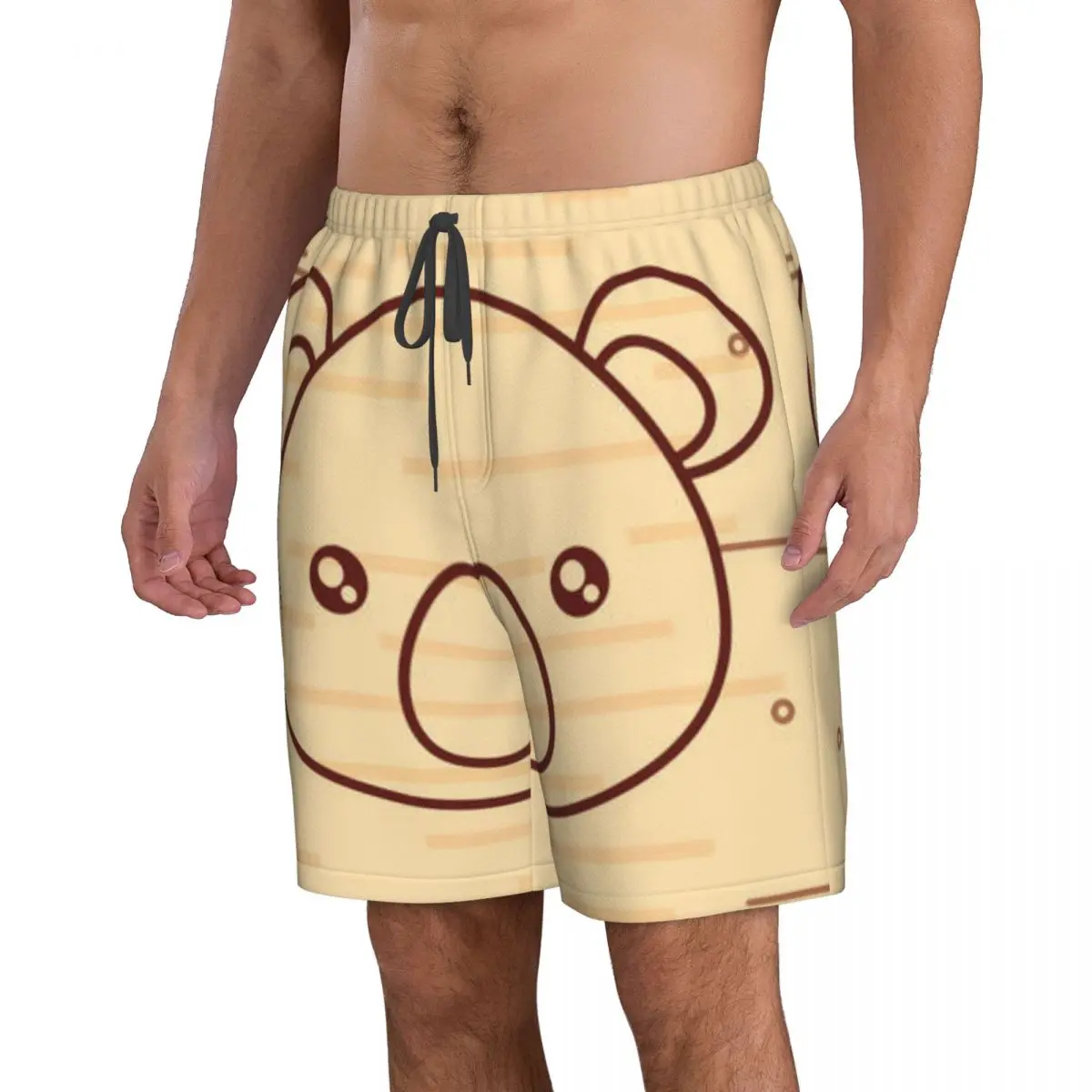 Quick Dry Swimming Shorts Cute Koala Design Swimwear Man Swimsuit Swim Trunks