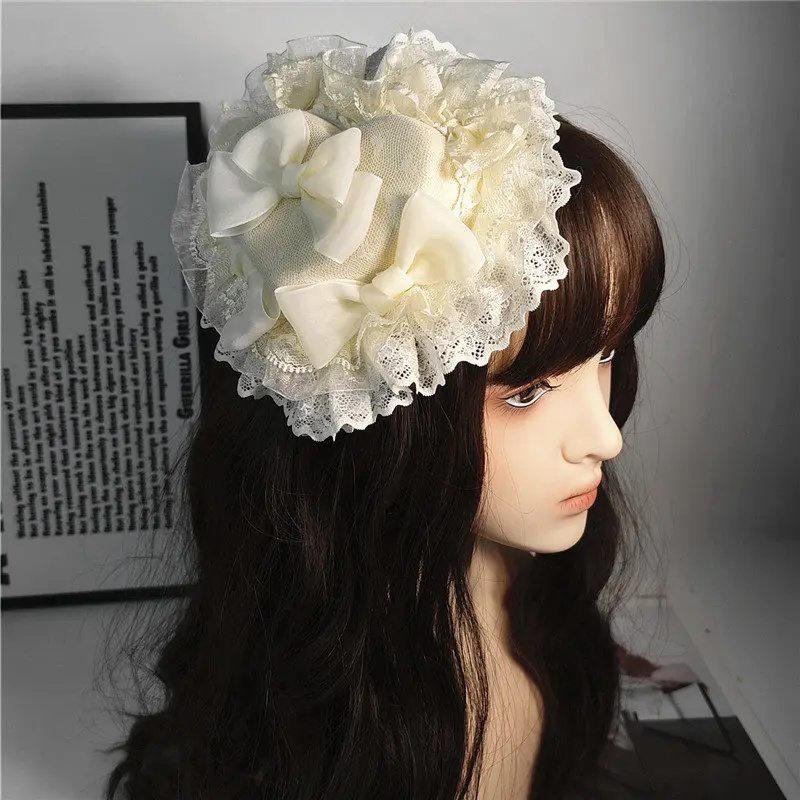 Elegant Long Streamers Ribbon Bow Hair Accessories Cosplay Anime Princess Headdress Hand Made Headwear