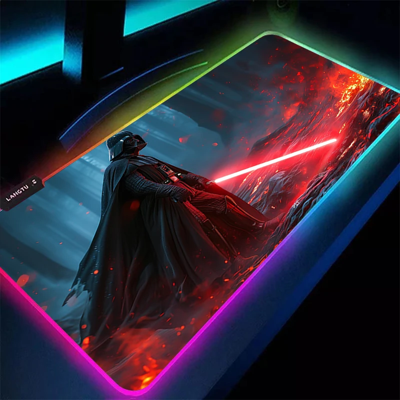 

Rubber RGB Mouse Pad Star Wars 90x40cm Computer Speed type carpet mat for e-sports players Laptop Keyboard LED Mousepad Desk Mat