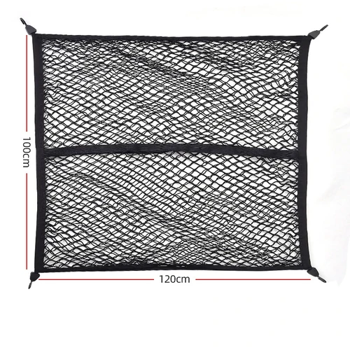 Imagen 2 del producto Red de fijación para maletero de camión, bolsillo de red para equipaje de carga de malla, cubierta protectora extendida de fijación antideslizante de carga pesada, viene con cuatro ganchos