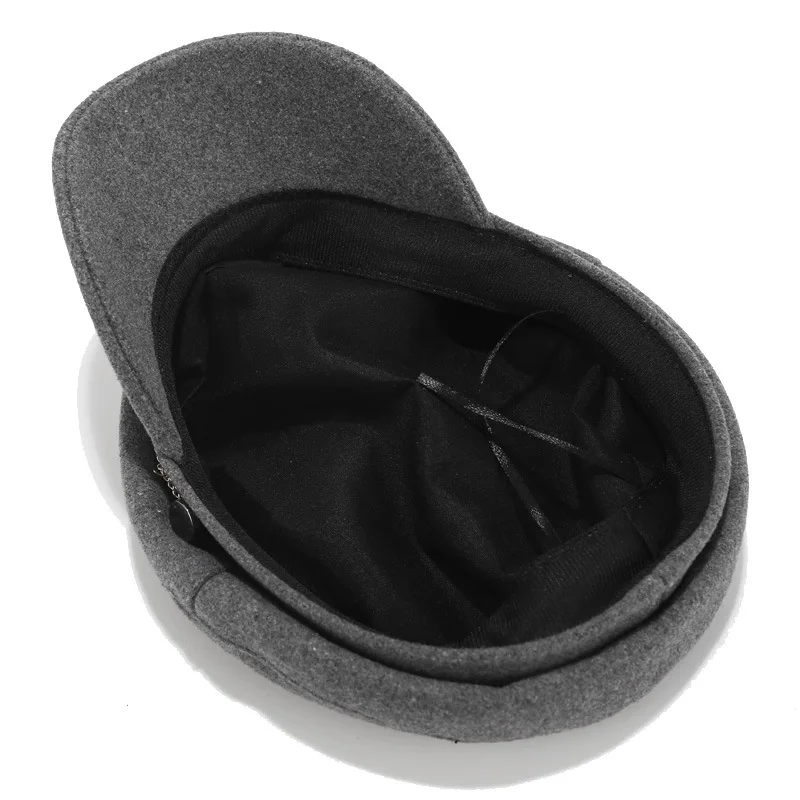 Trendy Baskenmütze Hut Frauen Casual Military Cap Flache Kapitän Trucker Caps Mode Pu Leder Reise Kadett Maler Achteckige Hüte – Detail 3