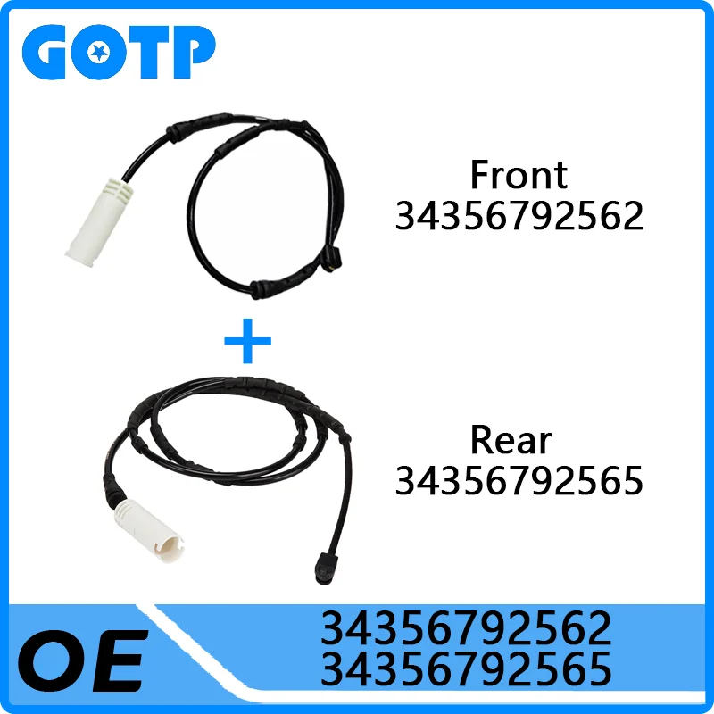 1 Pair GOTP Car Front Rear Axle Brake Pad Wear Sensor #34356792562 34356792565 For BMW X1 E84 sDrive18i Replacement Parts