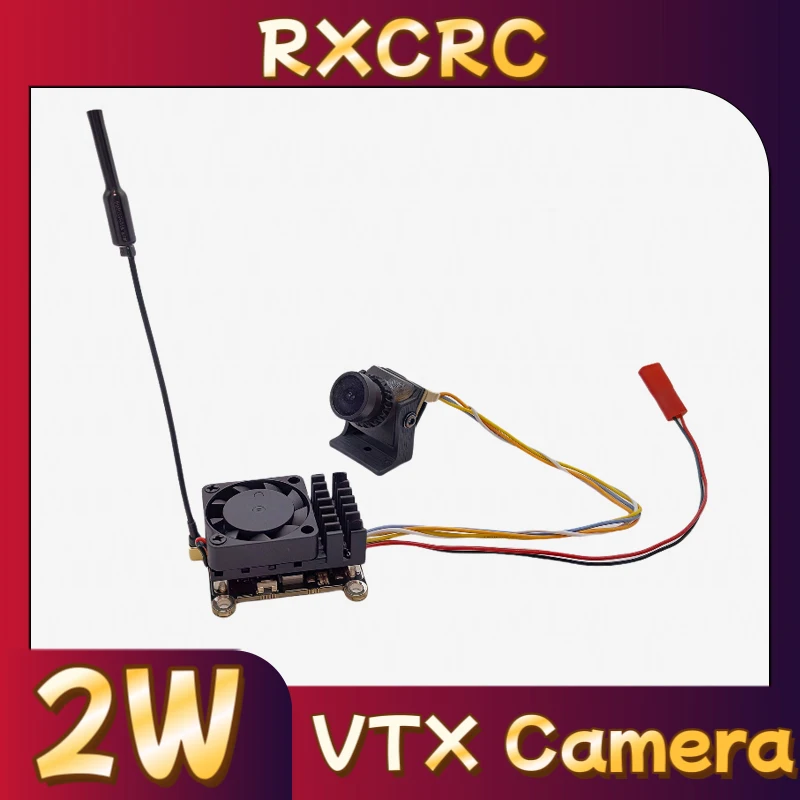 

RXCRC FPV 5.8G 48CH 2W аналоговый передатчик VTX 1/4 CMOS-сенсор 1200TL камера PAL/NTSC для RC FPV дронов с фиксированным крылом дальнего действия