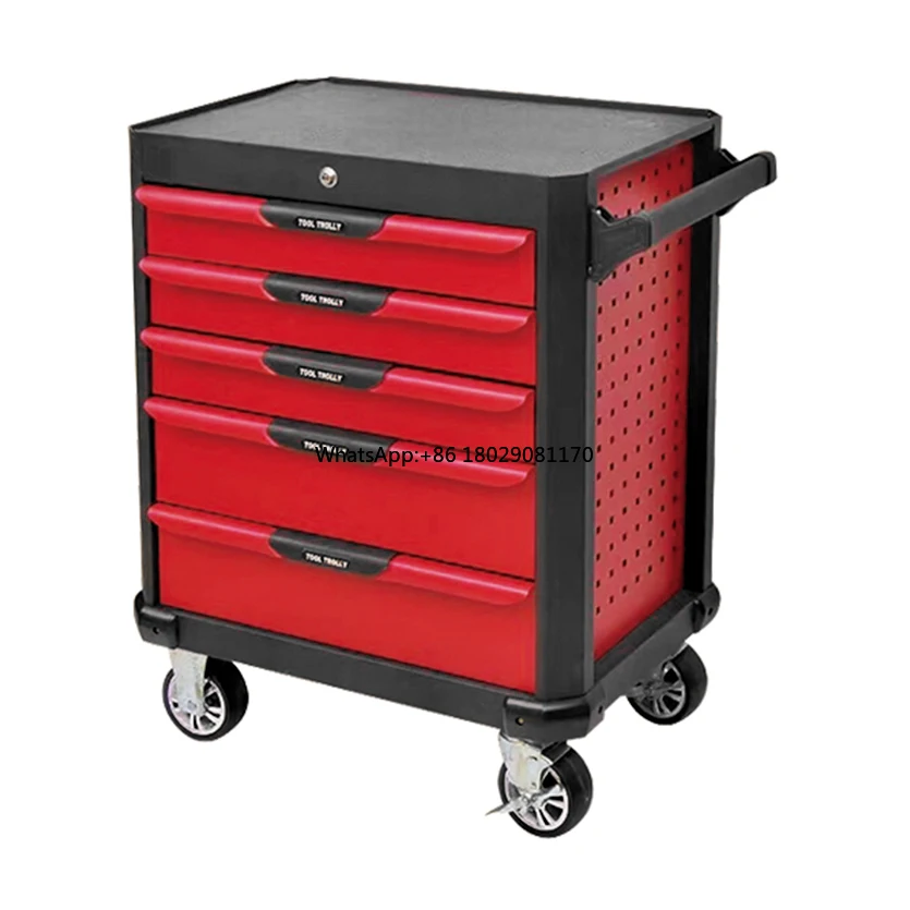 

5 Drawers Tool Cart Trolley Cold Rolled Steel Car Repairing Workshop Craftsman Tool Cabinet Garage Storage Boxes