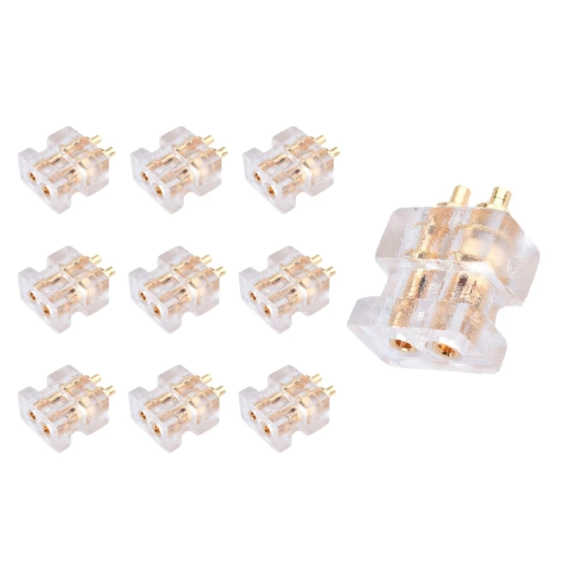 Pack of 10pcs Female 0.78mm 2Pin Socket Headphone Cable Repair Connector Plugs for DIY Earphone Cord Projects