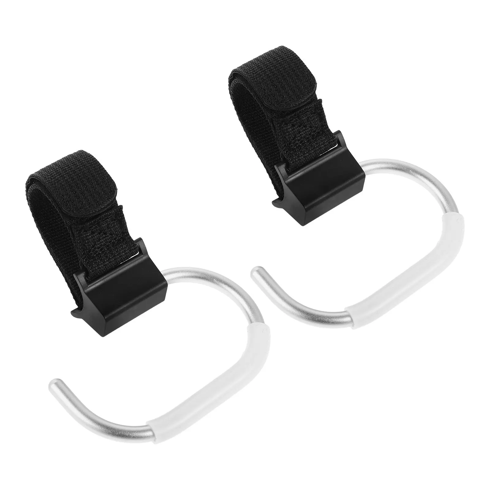 2Pcs Baby Stroller Hooks Rotatable Alloy Plastic Swivel Hook for Diaper Bags Shopping Bag Holder Multi-Purpose Pram Bag Hooks