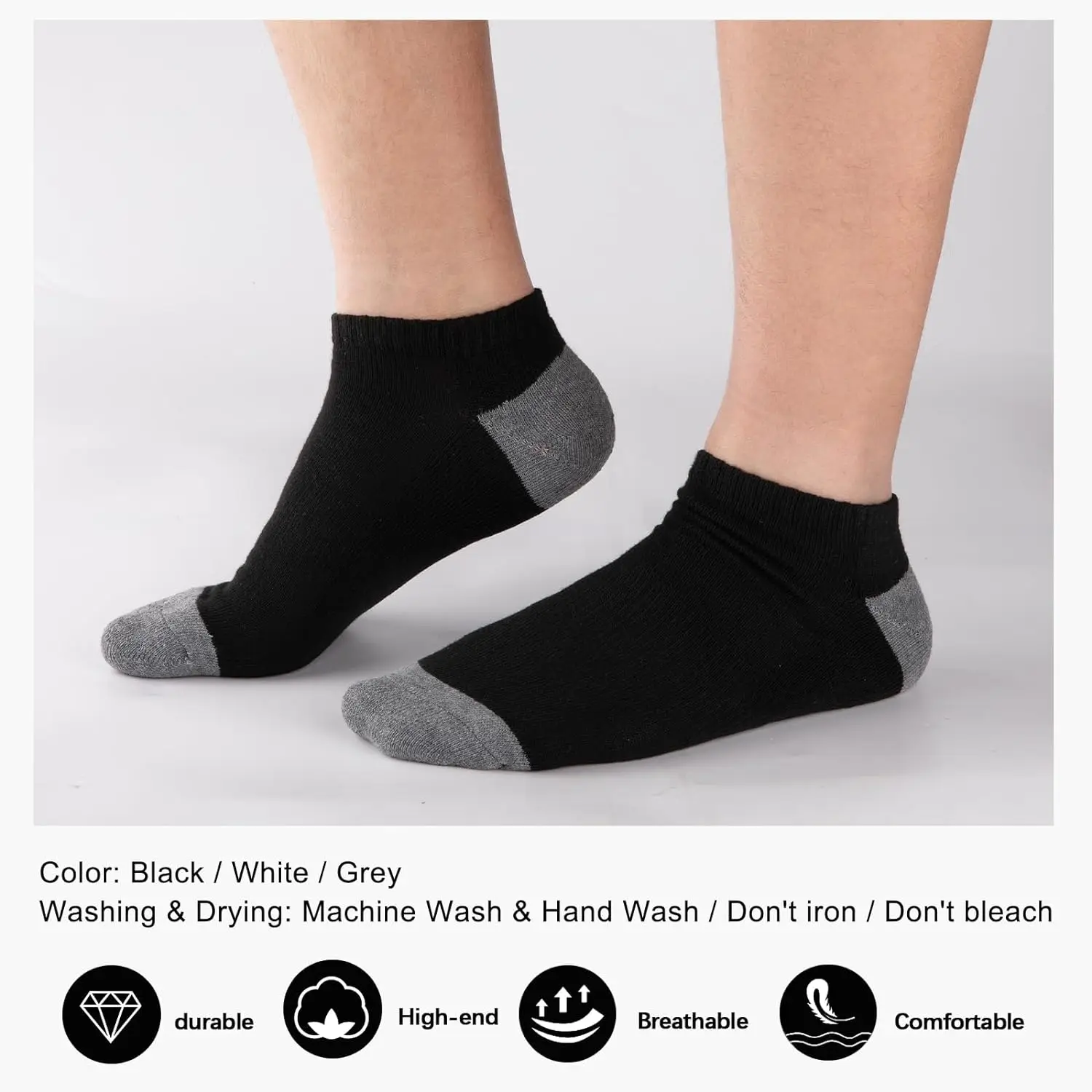 10 paires de chaussettes de course de sport pour hommes de haute qualité pour le printemps et l'été loisirs de plein air et chaussettes courtes respirantes