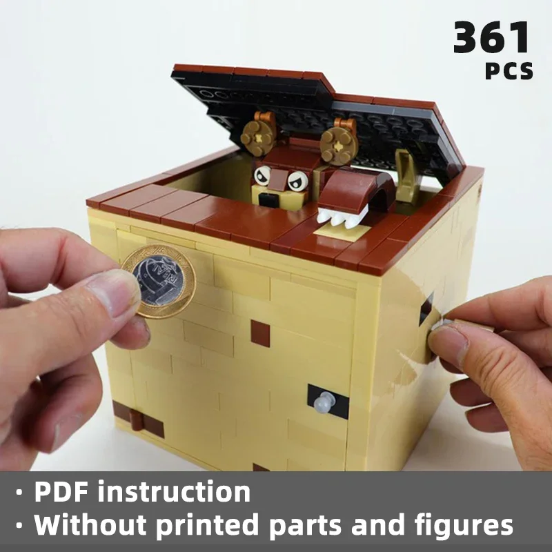 

adorably fun interactive grumpy faced bear bricks automaton animal toy blocks storage building moc unique display klocki