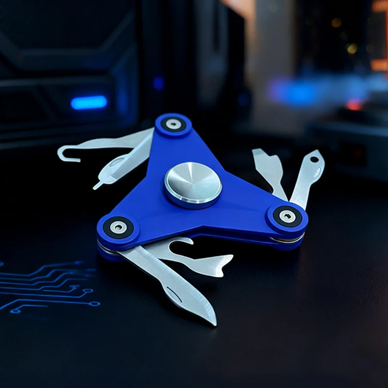 EDC تململ سبينر الإجهاد الإغاثة رياضة لعبة التخييم في الهواء الطلق أداة متعددة الوظائف المحمولة سكين للفرد أدهد وأدوات تخفيف القلق #6