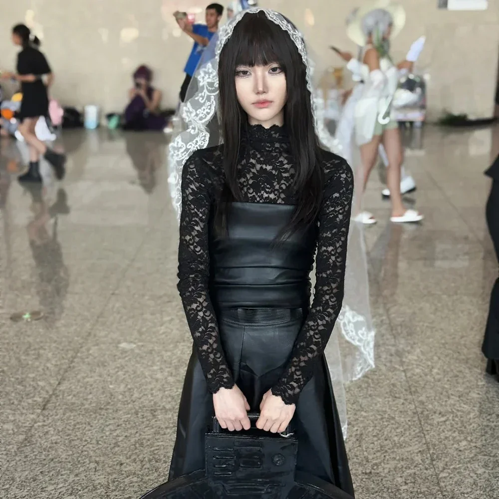 2025 Anime SAKAMOTO DAYS Osaragi Cosplay Costume Women Black PU Leather Dress Uniform Halloween Carnival Party Prop