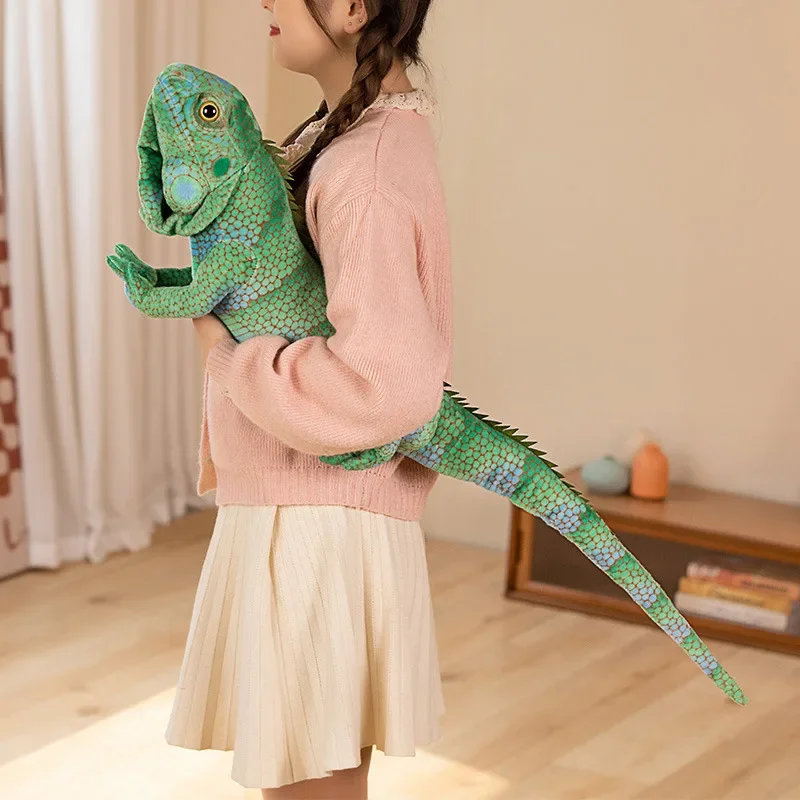 65cm/95cm New Styles Simulation Lizard Plush Toys Real Like Lacertid Stuffed Soft Animal Toy Room Car Decor Gift for Girls Boys