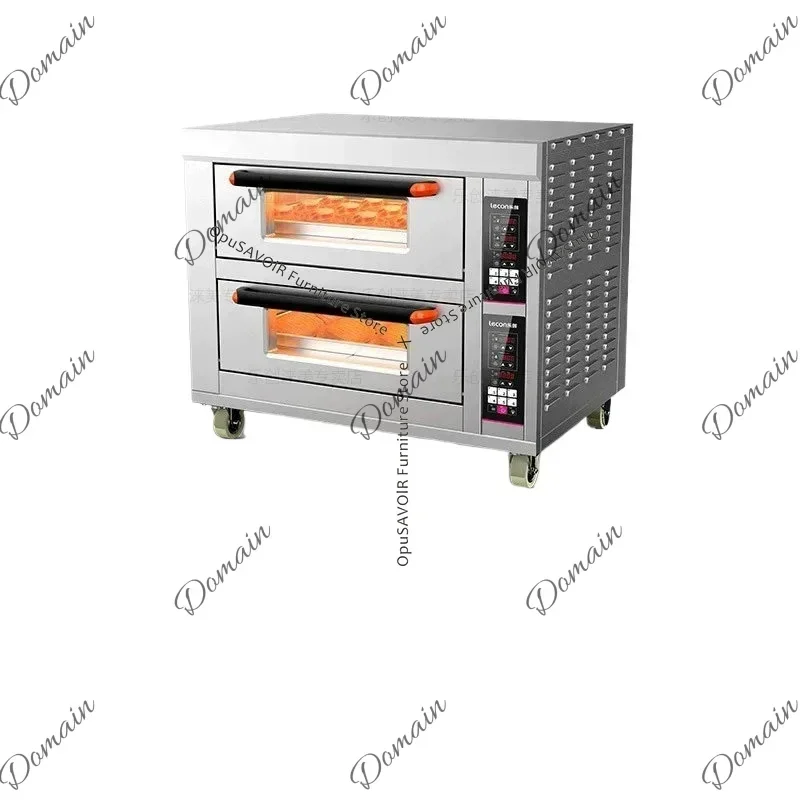 EFB HJ Commercial Double Deck Four Tray Electric Oven - Large Capacity Baking Deck Oven Pizza Cake Bread & Moon Cake Furniture J