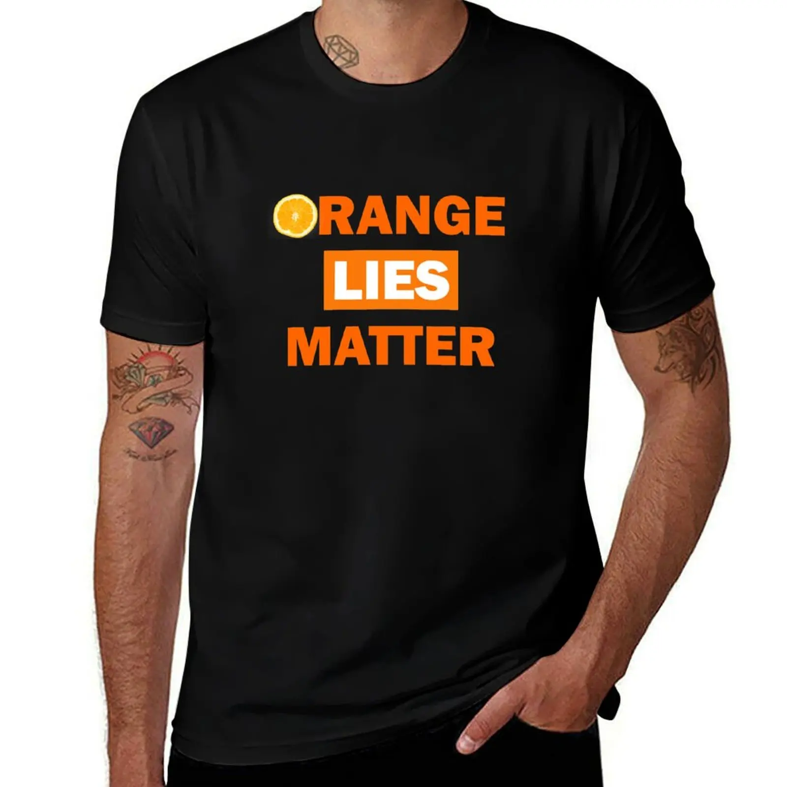 Orange Lies Matter T-Shirt Basic Short Sleeve Cotton Blend T-Shirt