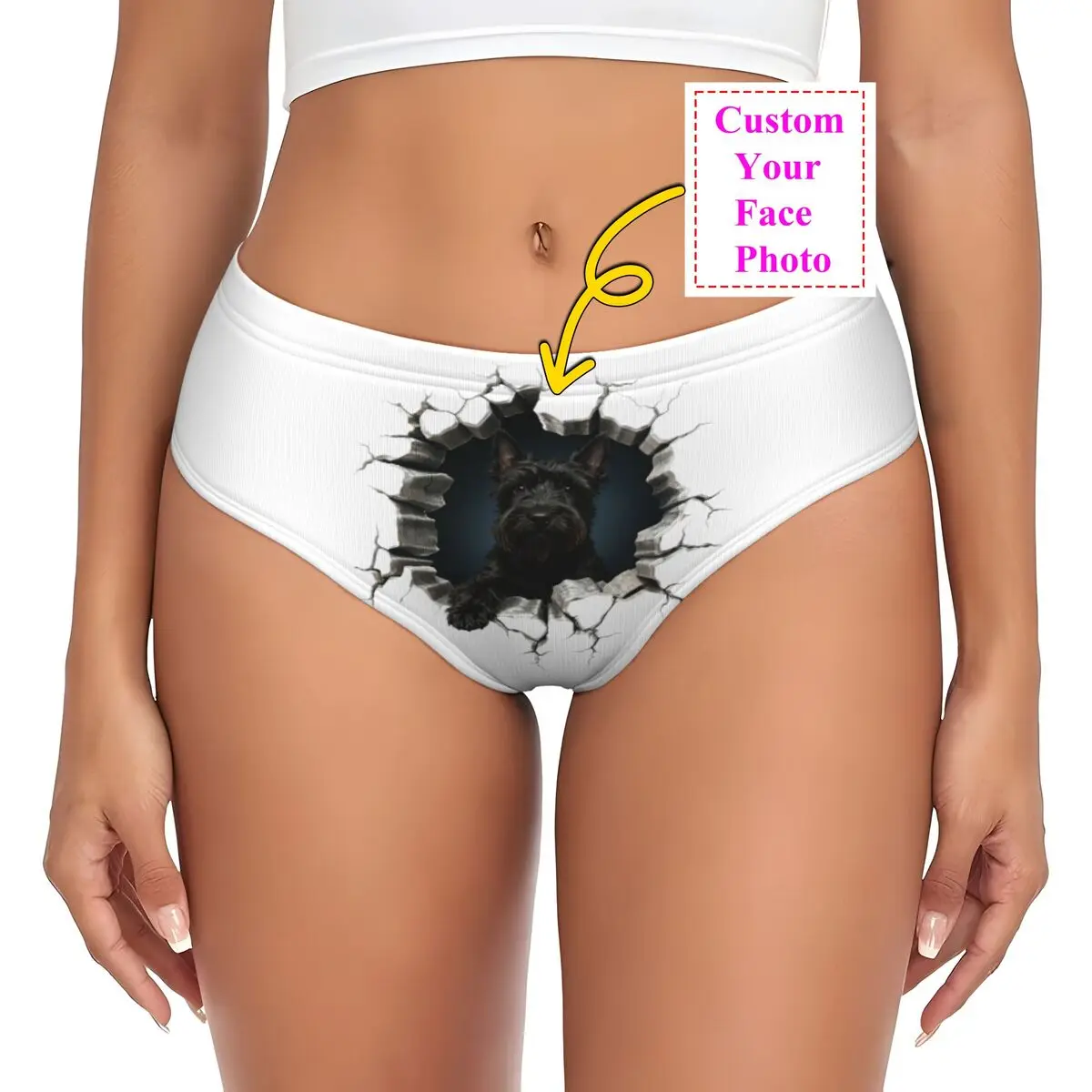 

Женские трусики для шотландского терьера на заказ, нижнее белье, женские дышащие короткие трусики, трусы для любителей собак, трусы