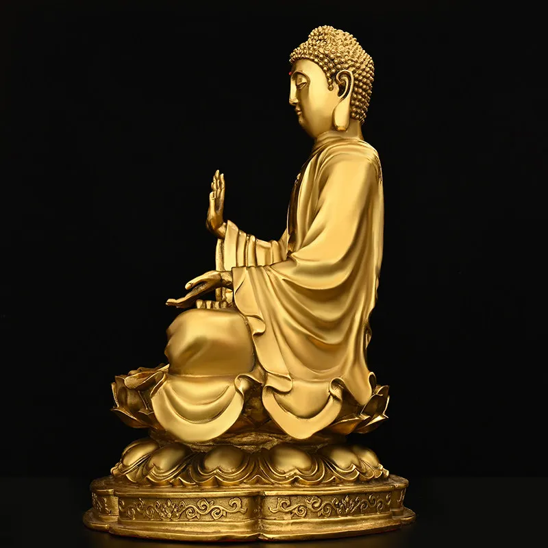 YFY  Pure Copper Buddha Temple of Heaven Buddha Statue Ornament Sitting Lotus Apothecary Dahri Rulai Sakyamuni