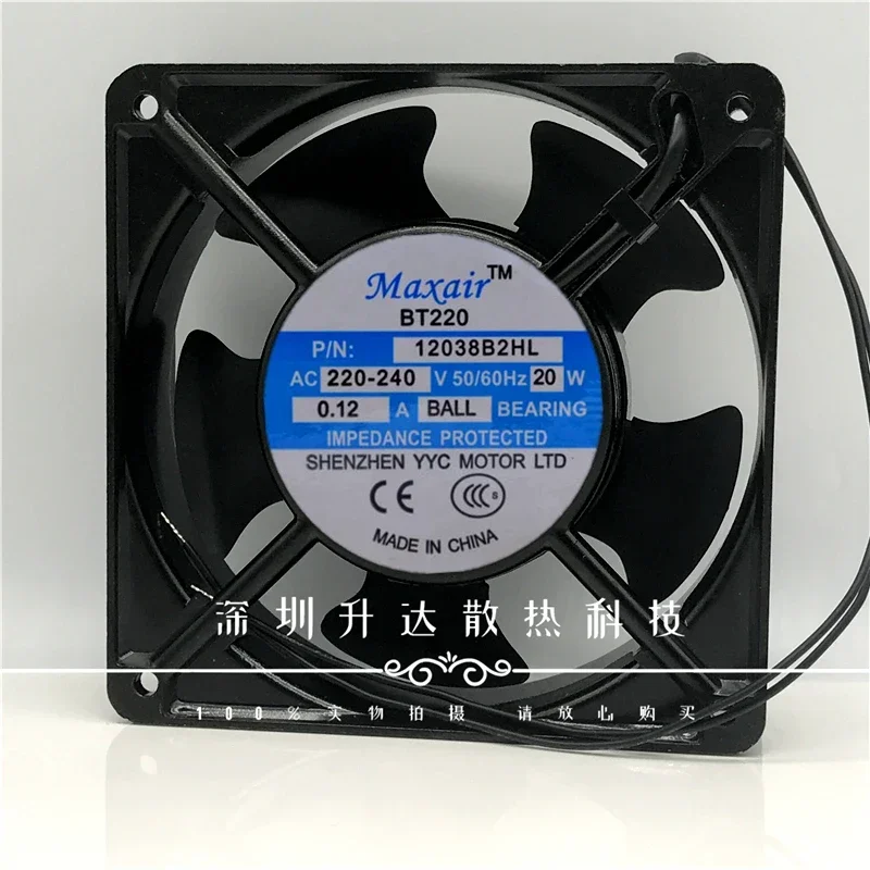 New maxair /BT220 12038B2XLaxial flow fan power cabinet 220V AC cooling fan