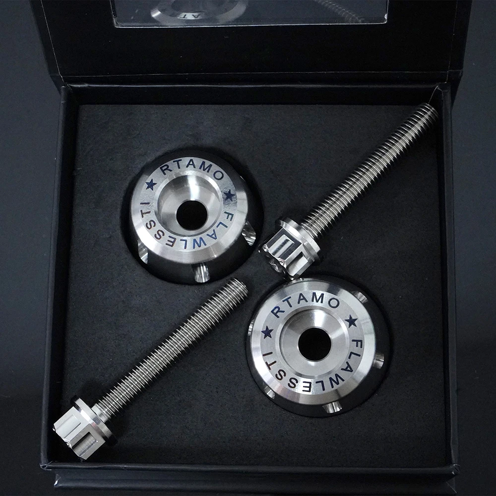 ปลายแฮนด์ไทเทเนียม FLAWLESSTI Gr5 พร้อมน็อต M8 สำหรับ BMW C400GT