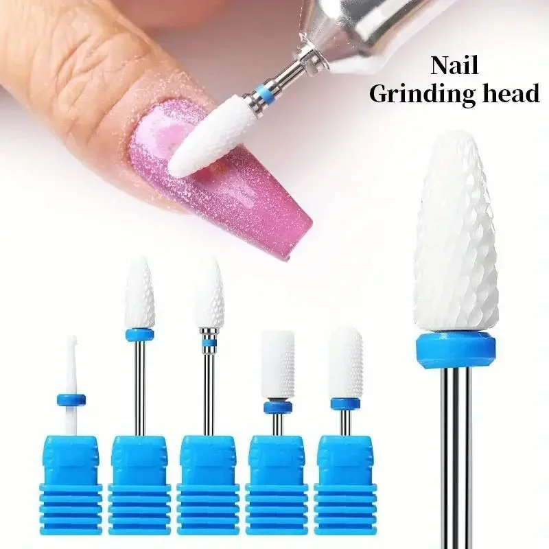 5 Teile/satz Keramik Hartmetall Wolfram Nagel Bohrer Bits Für Elektrische Bohrer Maniküre Pediküre Werkzeuge Nagel Bohrer Maschine Zubehör