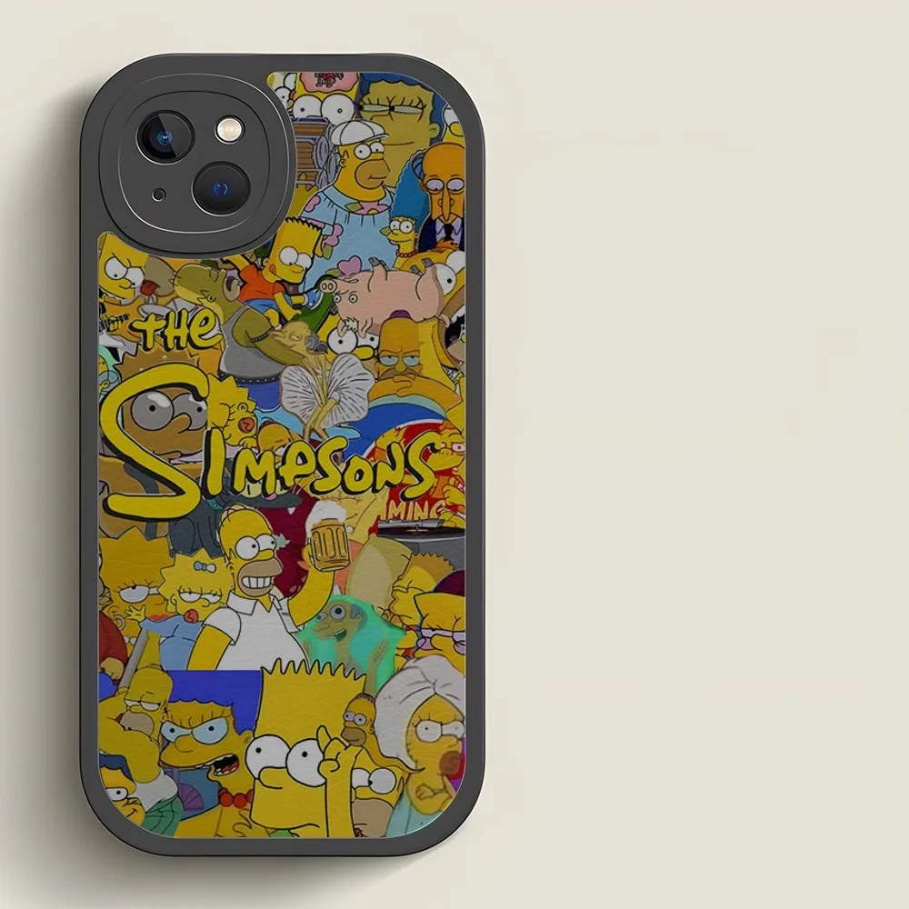 Cartoon Phone Case For iPhone 15 14 13 11 12 comics Homer Simpson Pro Max Mini X XR Disney XS 8 Funny Plus mini Family 2024 lamb