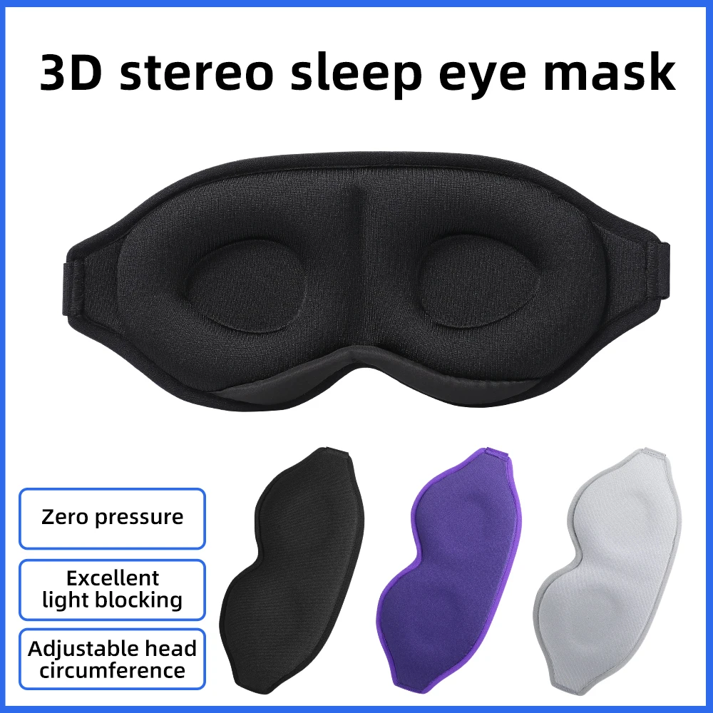 3D Stereoscopic Eye Mask, New Light Blocking and Breathable Eye Mask, Traveler's Nose Support Sleep Eye Mask