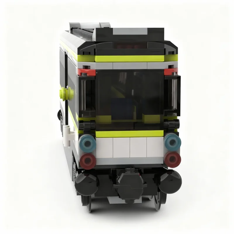 259pcs MOC Alt Build - Cab Coach Conversion 2nd Passenger Carriage & Bigger Station City Trains Model Building Blocks Toys Idea