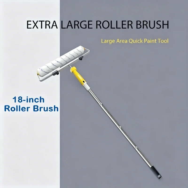 For Wall Painting Extendable and Reusable Handle 1 Roller Paint Brush Set Painting Tool Kit 18mm Microfiber Roller Cover