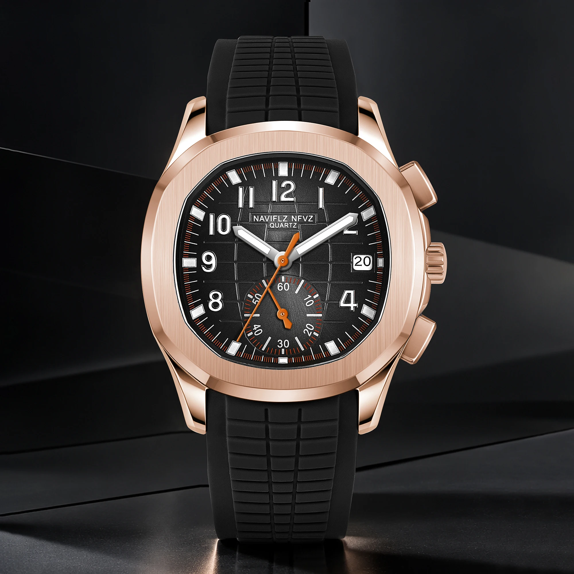 NAVIFLZ NFVZ Upgrade Version 2026 New Model Japan VD53 Imported Quartz Mov 40mm Men's Sports WristWatch Waterproof Date Calendar