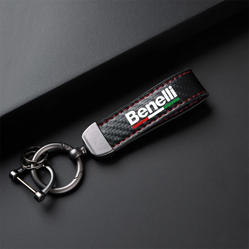 High-Grade Carbon Fiber Motorcycle Keychain Holder Keyring for Benelli imperiale 400 TRK502 BN302 TNT125 300 BJ600