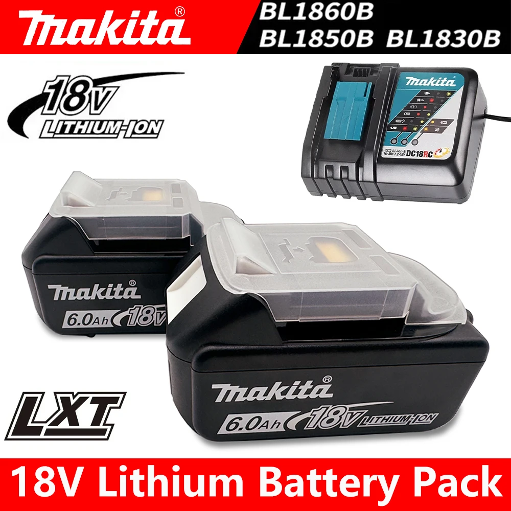 

Makita 18V 6Ah Li-ion battery, for 18V electric tool BL1830b BL1850b BL1850bbl1840bl1860 replacing rechargeable lithium battery