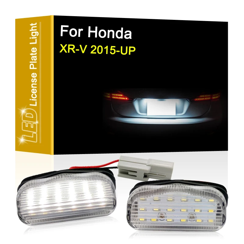 12V oświetlenie LED tablicy rejestracyjnej dla Honda XR-V XRV 2015 2016 2017 2018 2019 2020 biały oświetlenie tablicy rejestracyjnej montaż