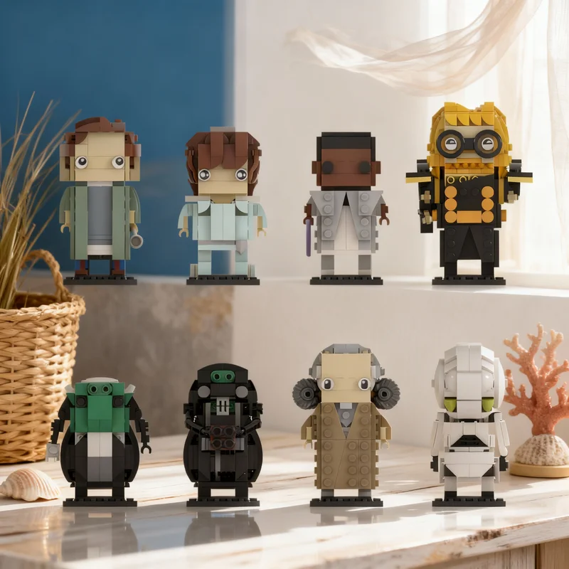 

1400pcs MOC Hitchhiker S Guide To The Galaxy Characters Brickheadz Model Building Blocks Creative Gift DIY Display Decor Adult