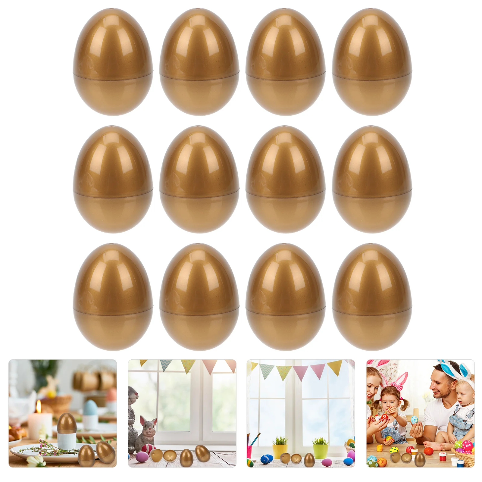 12 Pcs Eggs Decorative Plastic Shaped Gift Boxes for naments Easter Egg Design Small Exquisite Easy Opening for Easter