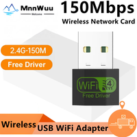 USB WiFi Adapter 150Mbps Wireless Network Card 2.4G USB Ethernet WiFi Receiver 802.11n USB Lan For Desktop Laptop PC Free Drive